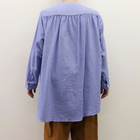 FIRMUM コットン 両面起毛 3/3ツイル プリーツシャツ A8-FR083SF