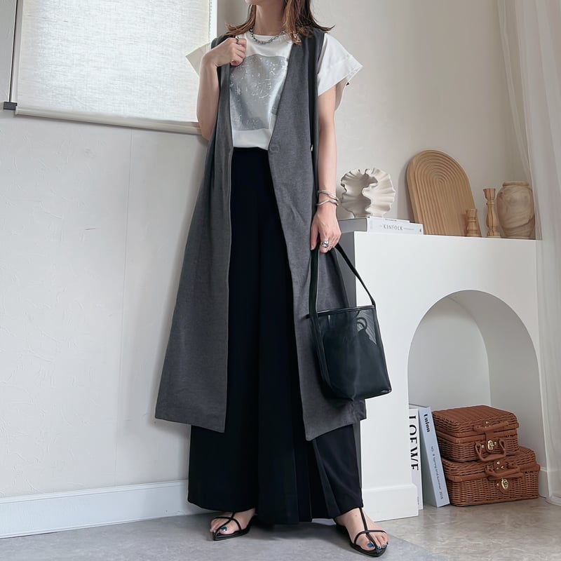 ノーカラーロングジレ | Chou Chou