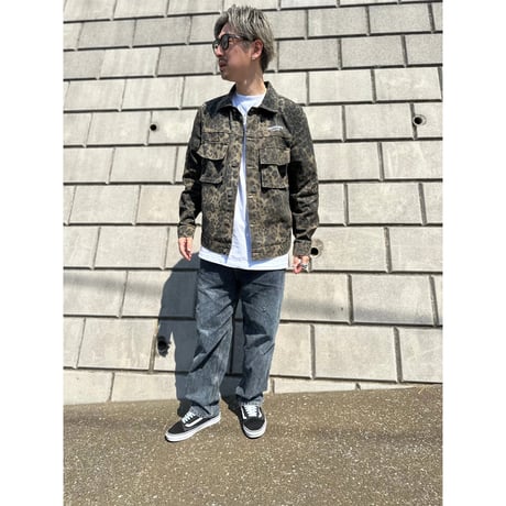 GOBERNANTE. LEOPARD DENIM JACKET