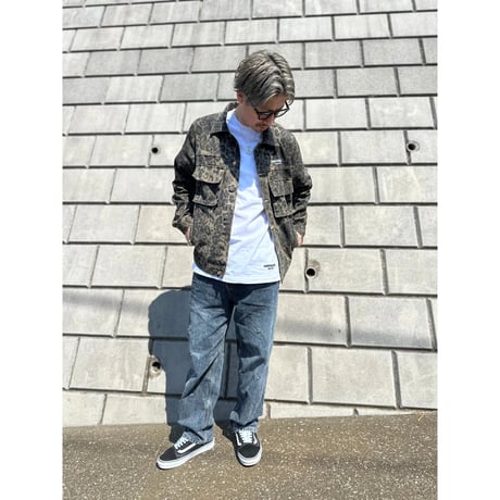 GOBERNANTE. LEOPARD DENIM JACKET