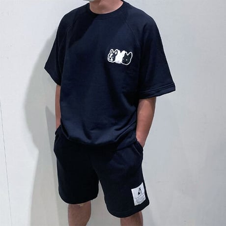SOCCERJUNKY TAG ルーズシルエットスウェットショーツ