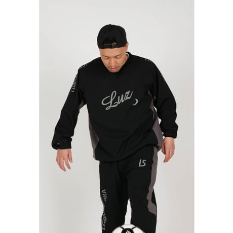 LUZeSOMBRA STRETCH TAFTA MESH PULLOVER TOP