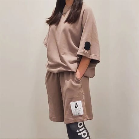 SOCCERJUNKY TAG ルーズシルエットスウェットショーツ