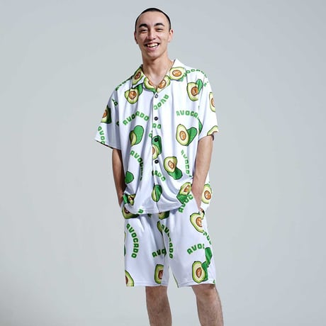 SOCCERJUNKY AVOCADO犬+4 オープンカラーシャツパンツセット