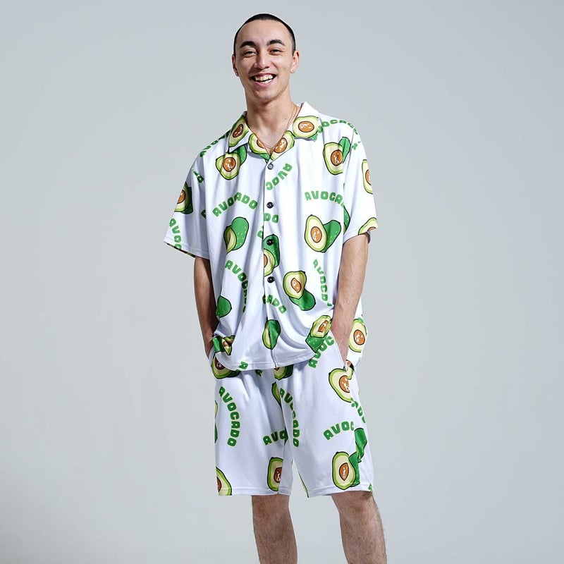 SOCCERJUNKY AVOCADO犬+4 オープンカラーシャツパンツセット