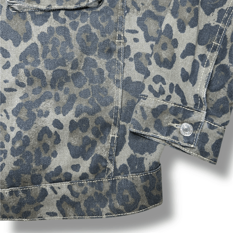 GOBERNANTE. LEOPARD DENIM JACKET