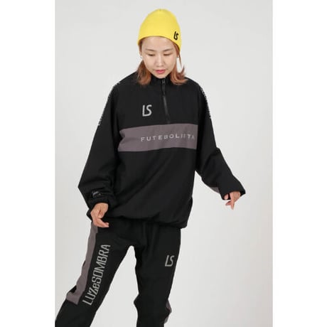LUZeSOMBRA STRETCH TAFTA MESH HALFZIP TOP