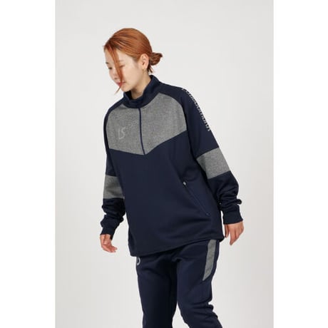 LUZeSOMBRA SINGLE FACE JERSEY HALFZIP TOP