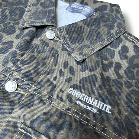 GOBERNANTE. LEOPARD DENIM JACKET