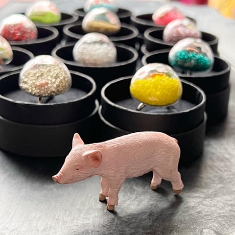 luckyPig入りシャカシャカドームリング 大