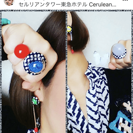シュッ！マッチ棒のピアス・イヤリング赤×赤 赤×青
