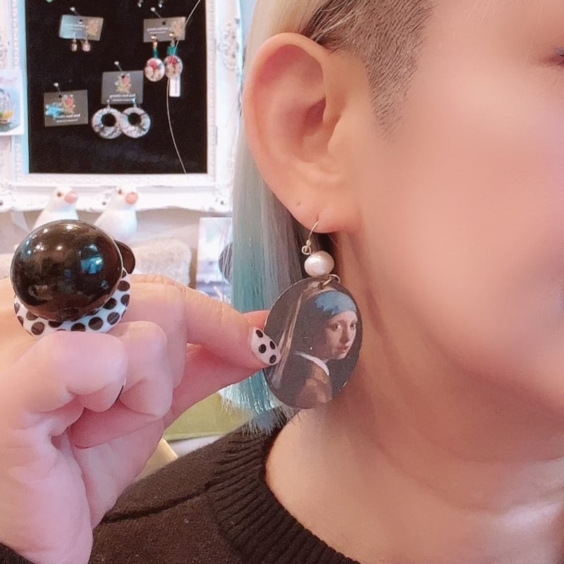 真珠の耳飾りの少女のピアス 14kgf | bon bon cherryハイジの店 東京