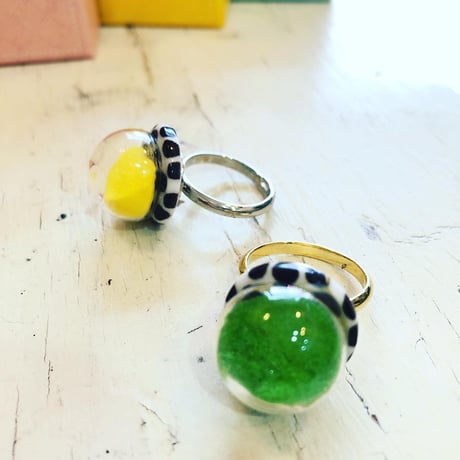 これでラスト！シャカシャカドームリングpico 黄緑