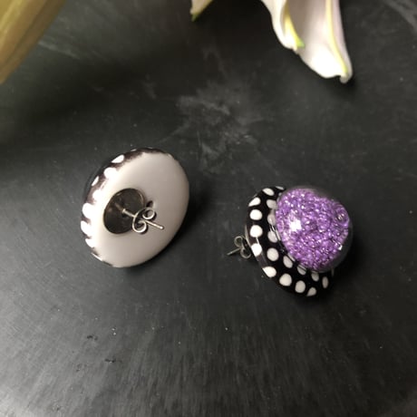 シャカシャカドームピアス パープル