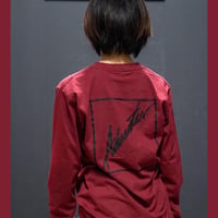New Box Logo color variation 'Burgundy × Black' Long sleeve