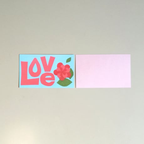 メッセージカード◎同柄◎５枚set - Love - （名刺サイズ）