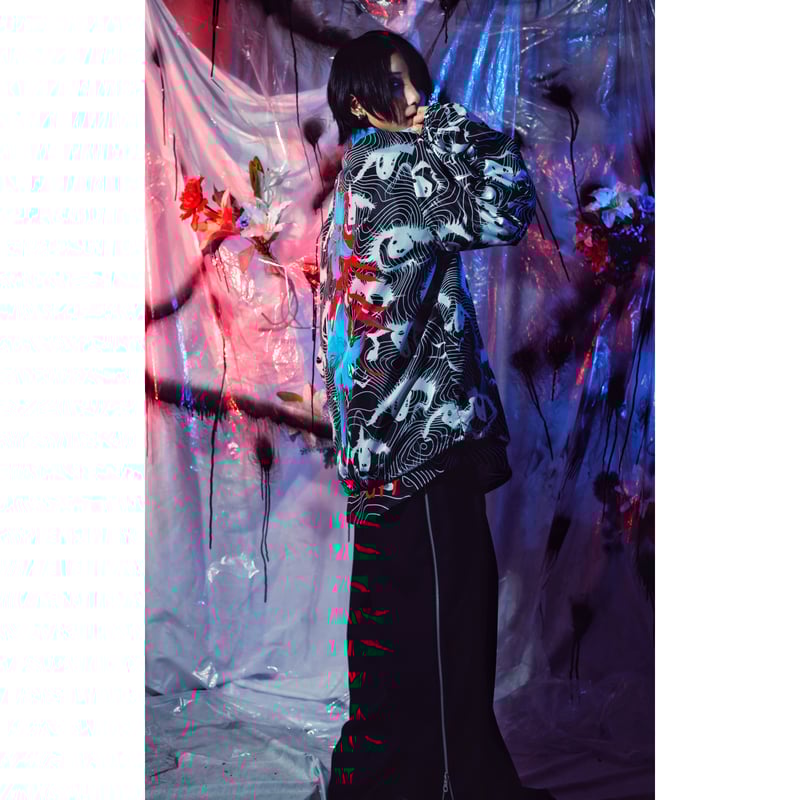 丸 歪 HIZUMI 浮世 UKIYO ブルゾン 乱視と喪失のコーチジャケット | 歪hizumi