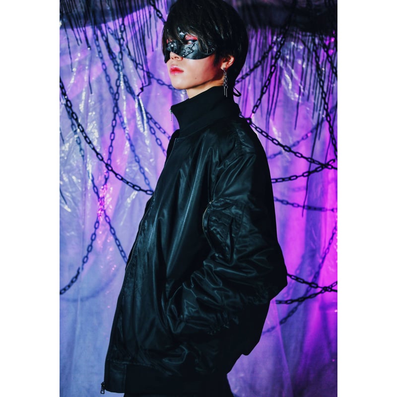 激レア/美品【ヒズミ】歪hizumi 酸素ブルゾン ジップ ジャケット黒