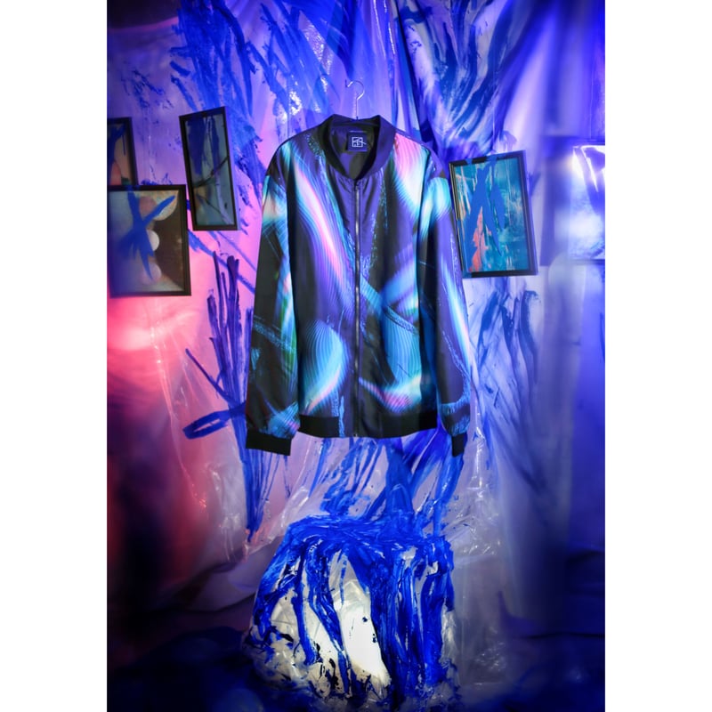 限定販売】蒼が織りなす蜃気楼のライトブルゾン | 歪hizumi