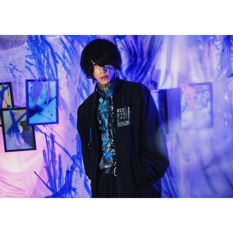 限定販売】幽かに咲く蒼のハイネックジャケット | 歪hizumi