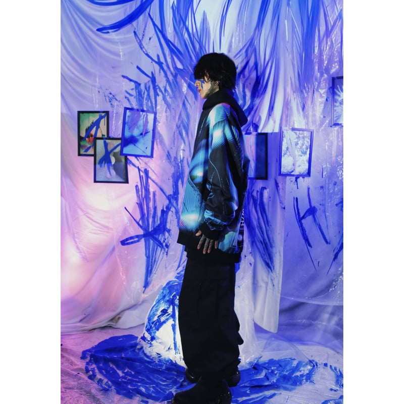 限定販売】蒼が織りなす蜃気楼のライトブルゾン | 歪hizumi