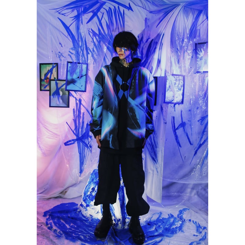 限定販売】蒼が織りなす蜃気楼のライトブルゾン | 歪hizumi