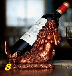ワインボトルホルダー グラスを持つ人魚姫 アンティーク風 | 吉田商店