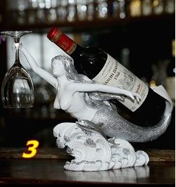 ワインボトルホルダー グラスを持つ人魚姫 アンティーク風 | 吉田商店