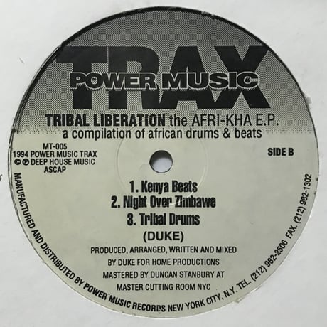 Tribal Liberation - The Afri-Kha E.P. (A Compilation Of African Drums & Beats)