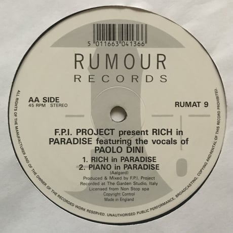 F.P.I. Project - Rich In Paradise / Going Back To My Roots