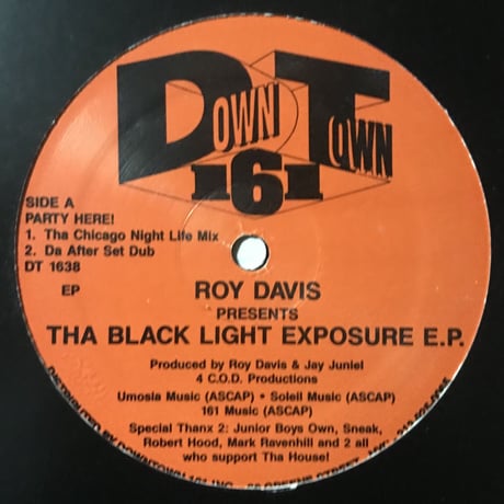 Roy Davis - Tha Black Light Exposure E.P.