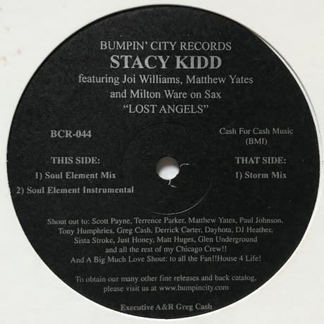 Stacy Kidd Featuring Joy Williams, Matthew Yates And Milton Ware  - Lost Angels