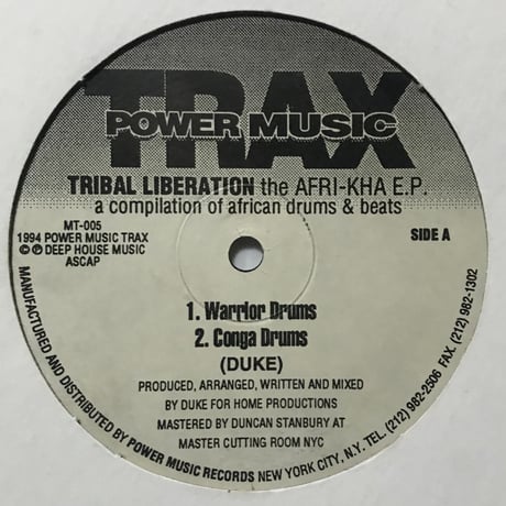 Tribal Liberation - The Afri-Kha E.P. (A Compilation Of African Drums & Beats)