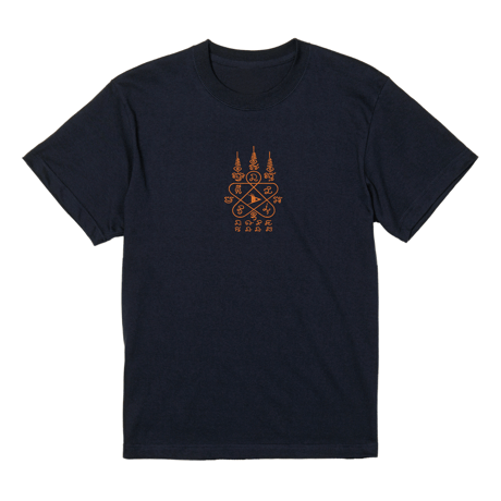 D.L.i.P. SAK YANT T-SHIRTS -NAVY × Orange-