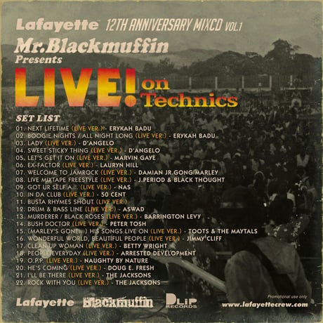 Lafayette & Mr. BLACMMUFFIN Presents... 『LIVE! on Technics』