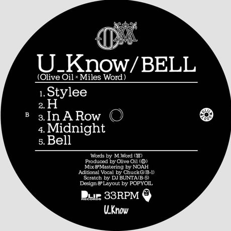 U_Know (OLIVE OIL × MILES WORD) / BELL [LP]