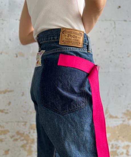 remake differences message denim pants