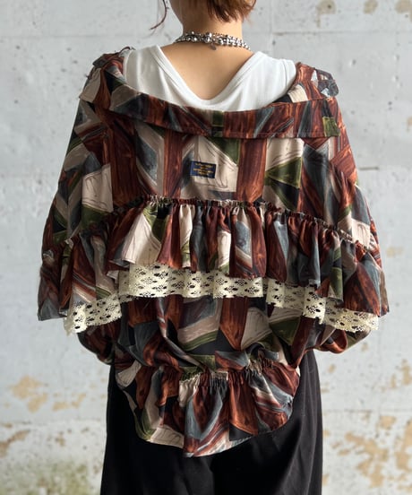 remake colorful frill shirt