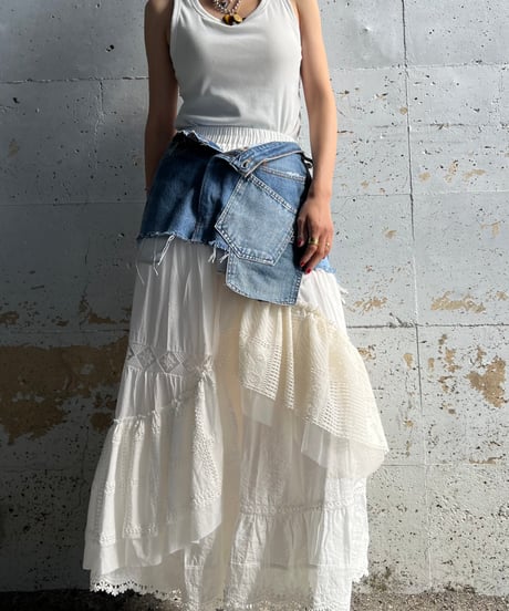 remake short denim skirt B