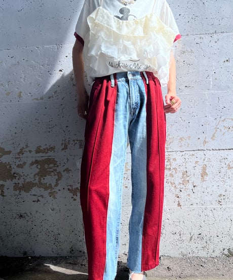 remake sporty  docking denim pants