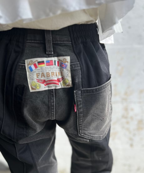 remake sporty  docking denim pants