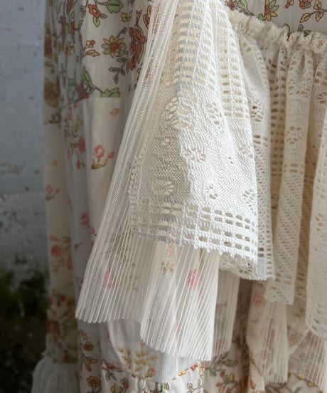 remake asymmetry flower skirt