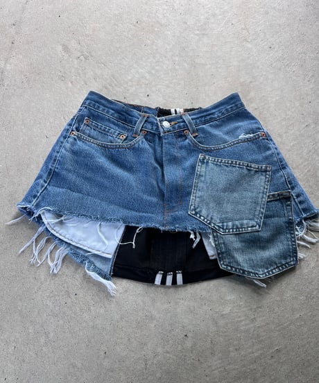remake short denim skirt B
