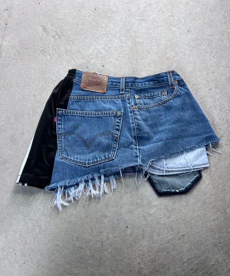 remake short denim skirt B