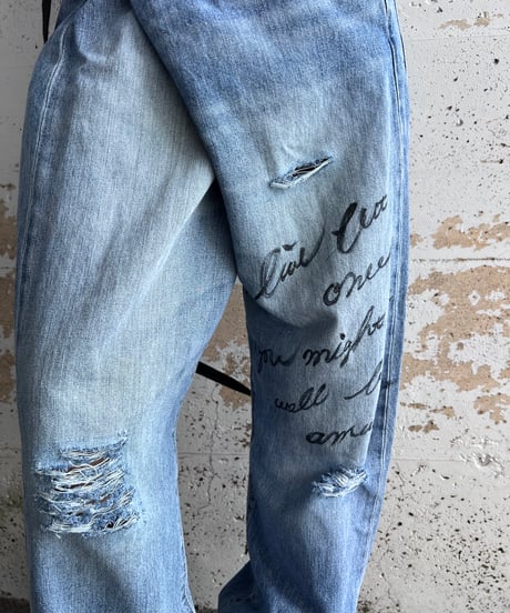 remake differences message denim pants