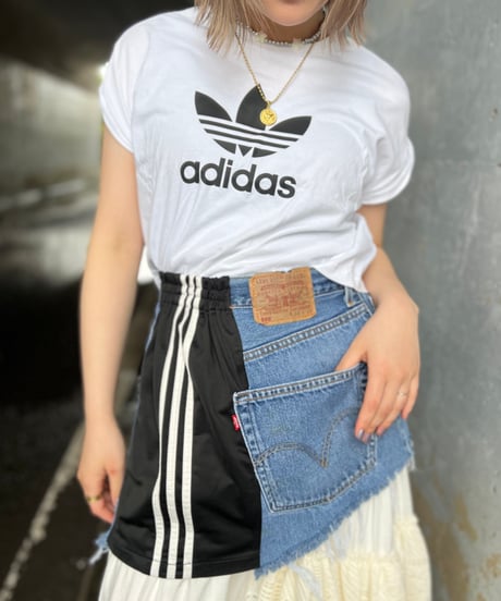 remake short denim skirt B