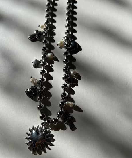 stainless charm necklace heart