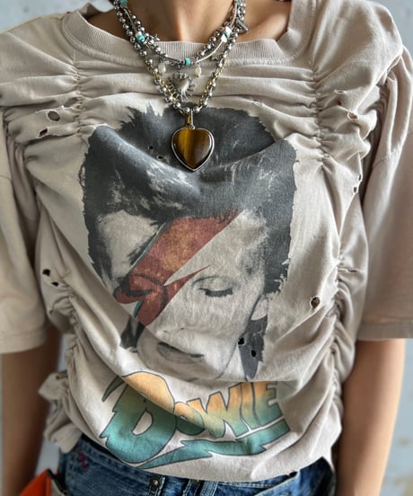 remake dot tulle tee over size