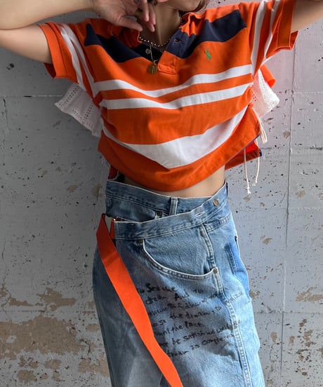 remake frill polo shirt B