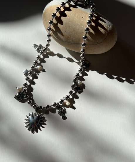 stainless charm necklace heart